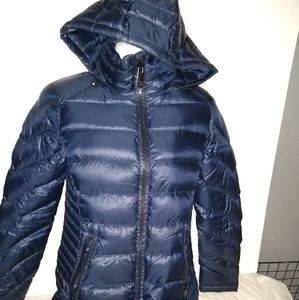 XS CALVIN KLEIN NAVY BLUE PUFFER COAT
